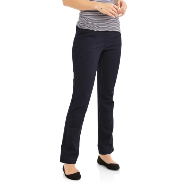 Women's 4 Pocket Stretch Pull On Bootcut Jeans, Sizes S-XXL, Available in Petite